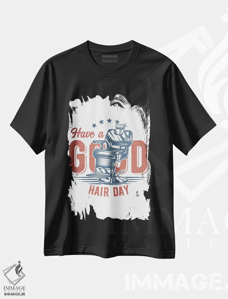 تیشرت مشکی طرح دار آرایشگر XXVI، هنر دیجیتال اثر گب فرناندو | immage.ir