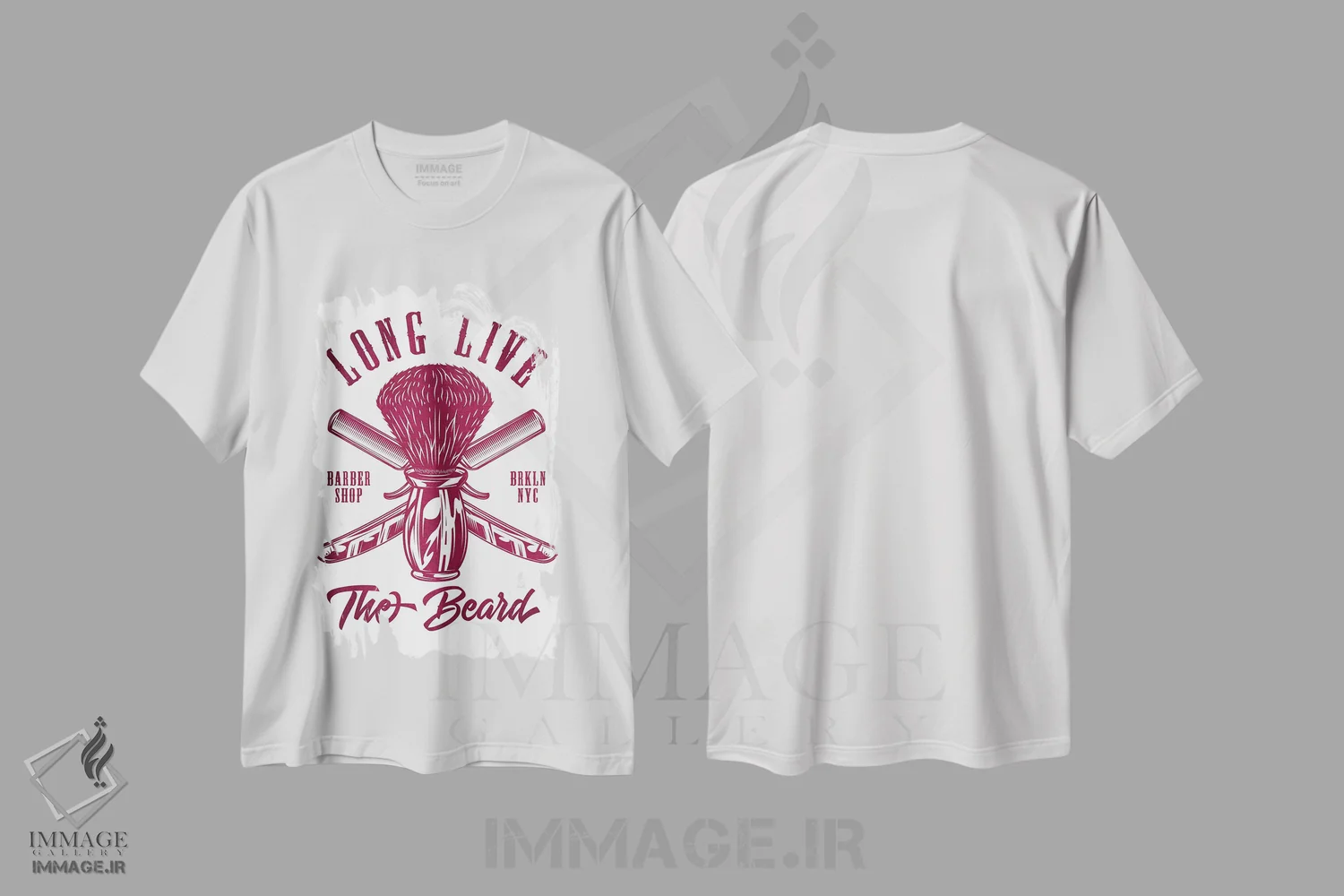 تیشرت سفید طرح دار آرایشگر XXVIII، هنر دیجیتال اثر گب فرناندو | immage.ir