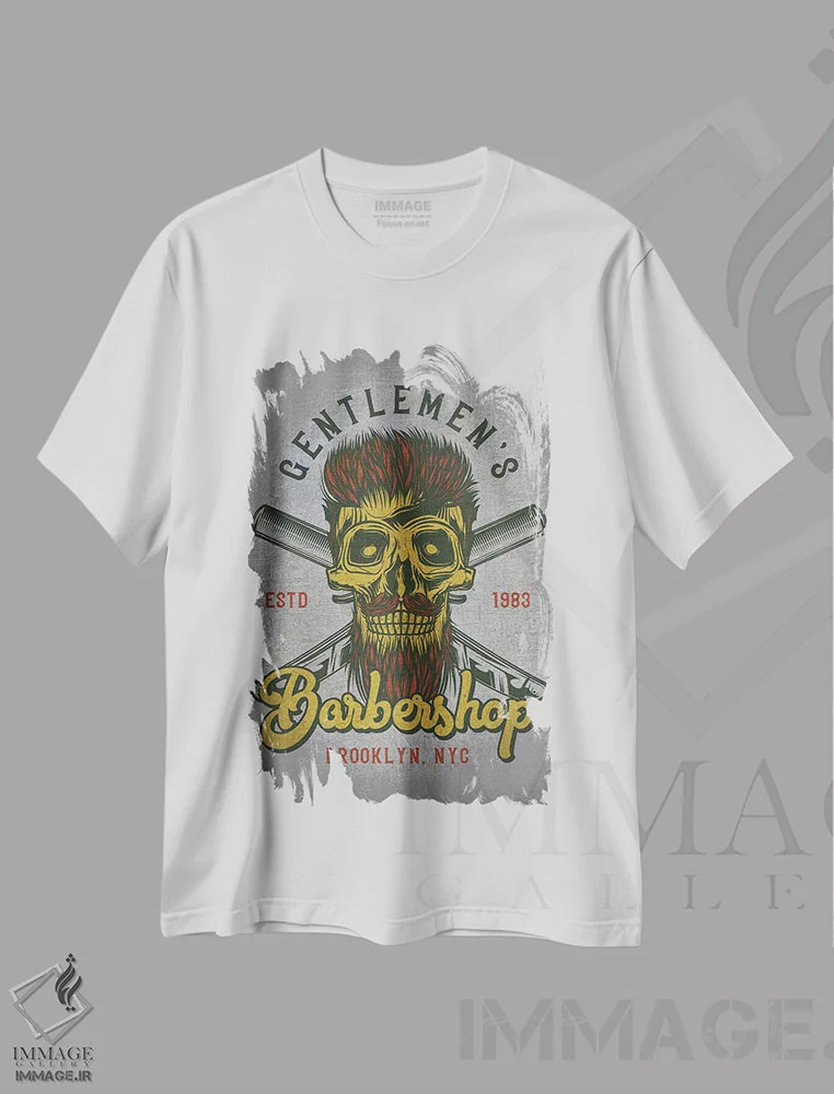 تیشرت سفید طرح دار آرایشگر XXX، دکوراسیون جایگزین اثر گب فرناندو | immage.ir