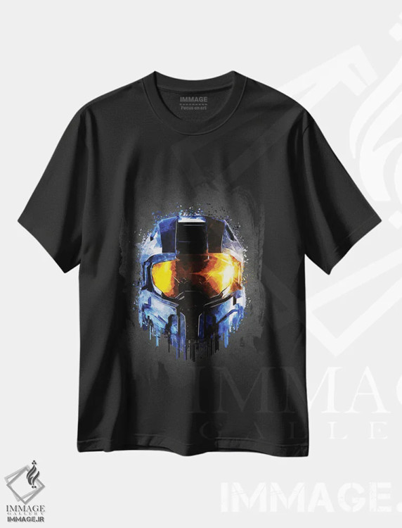 تیشرت مشکی طرح دار هالو، هنر دیجیتال اثر گب فرناندو | immage.ir