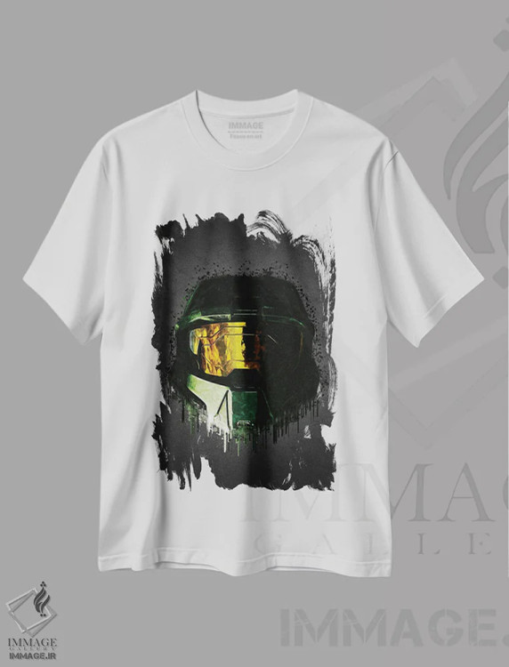 تیشرت سفید طرح دار مستر چیف، هنر دیجیتال اثر گب فرناندو | immage.ir
