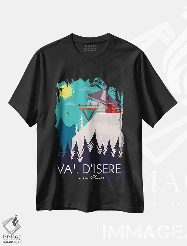 تیشرت مشکی طرح دار "وال دیزر"، هنر دیجیتال اثر گری گودل | immage.ir