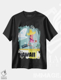 تیشرت مشکی طرح دار "پرواز به...هاوایی"، تزئینی اثر گری گودل | فروشگاه ایماژ