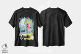 تیشرت مشکی طرح دار "پرواز به...هاوایی"، تزئینی اثر گری گودل | فروشگاه ایماژ
