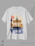 تیشرت سفید طرح دار "برلین"، هنر دیجیتال اثر گری گودل | فروشگاه ایماژ
