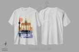 تیشرت سفید طرح دار "برلین"، هنر دیجیتال اثر گری گودل | فروشگاه ایماژ
