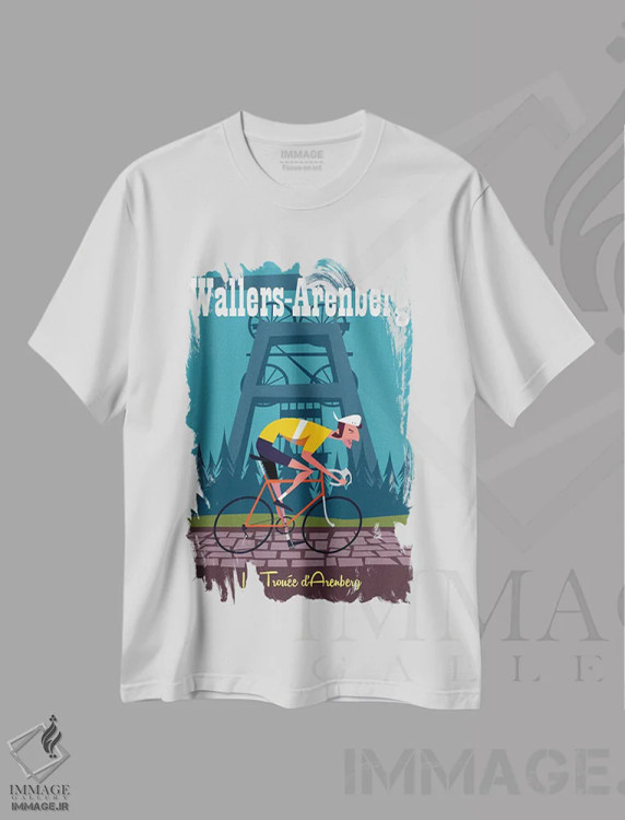 تیشرت سفید طرح دار "والرز-آرنبرگ"، هنر دیجیتال اثر گری گودل | immage.ir