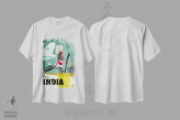 تیشرت سفید طرح دار "پرواز به...هند"، دکور آسیایی اثر گری گودل | فروشگاه ایماژ