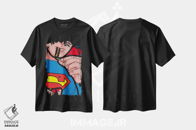 تیشرت مشکی طرح دار دود فوق العاده، هنر فاخر معاصر اثر گرگوار "لئون" گیمن | immage.ir