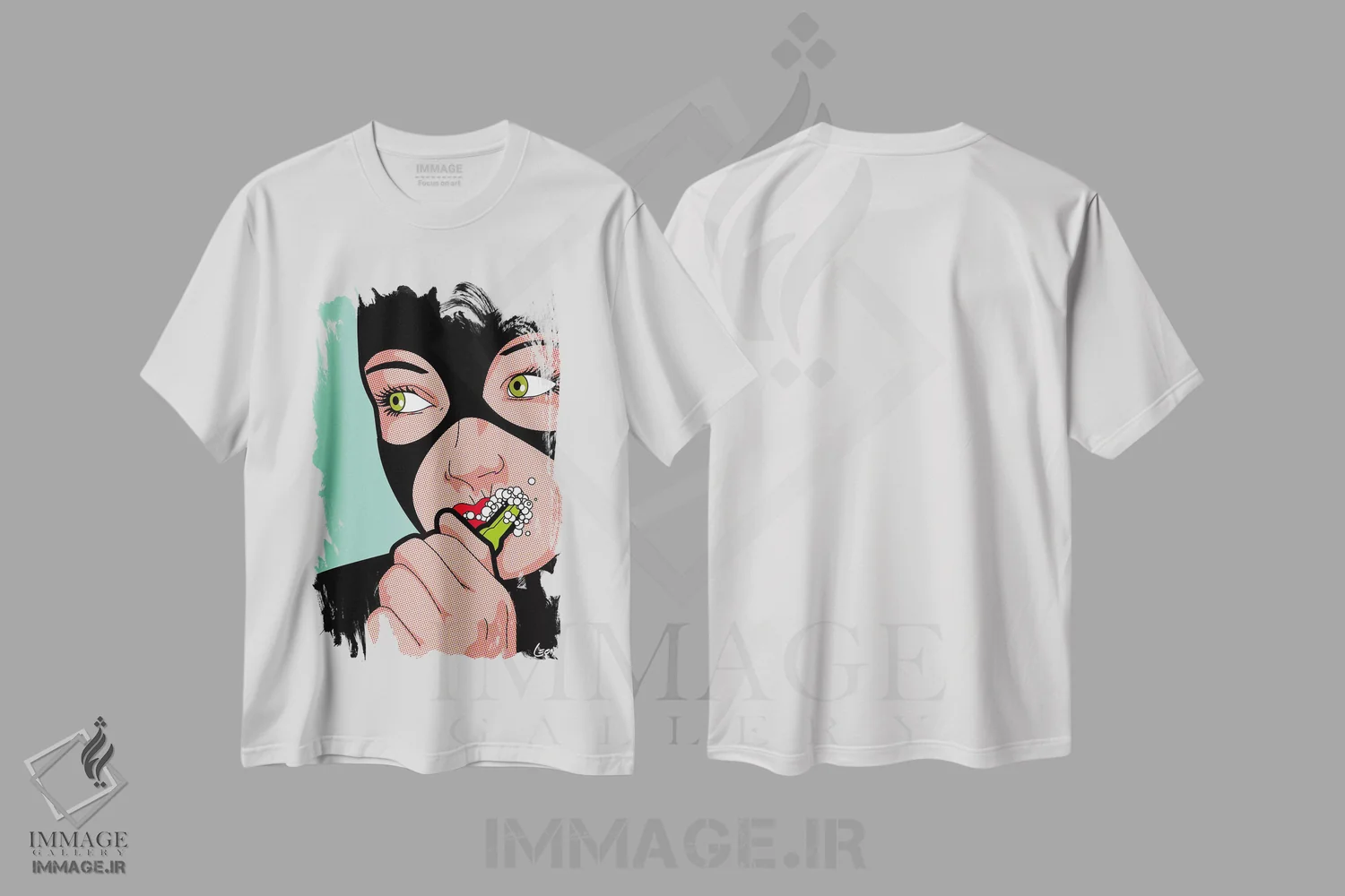 تیشرت سفید طرح دار برس گربه، هنر فاخر معاصر اثر گرگوار "لئون" گیمن | immage.ir