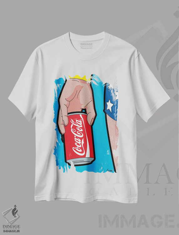 تیشرت سفید طرح دار داروی شگفت انگیز، هنر فاخر معاصر اثر گرگوار "لئون" گیمن | فروشگاه ایماژ