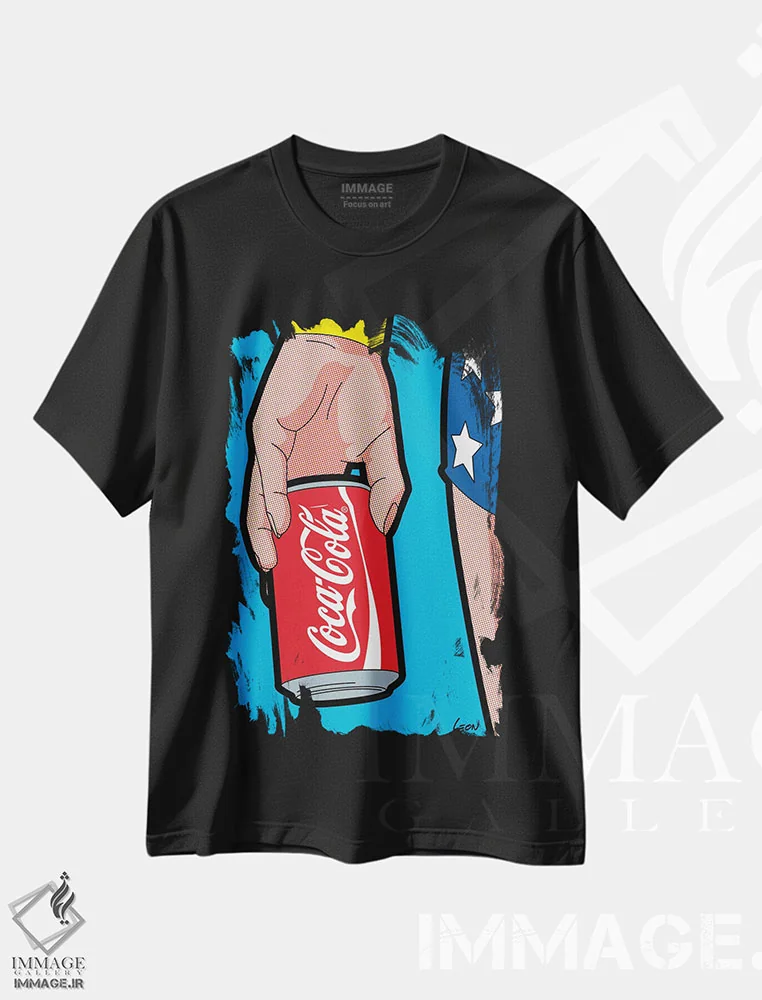 تیشرت مشکی طرح دار داروی شگفت انگیز، هنر فاخر معاصر اثر گرگوار "لئون" گیمن | immage.ir