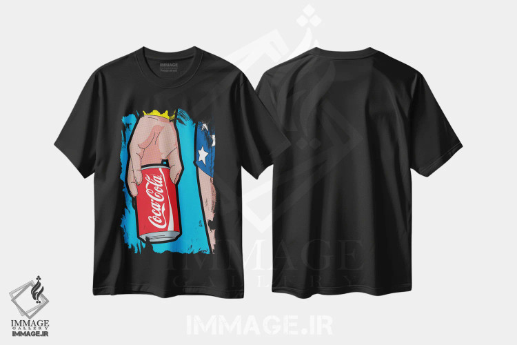 تیشرت مشکی طرح دار داروی شگفت انگیز، هنر فاخر معاصر اثر گرگوار "لئون" گیمن | immage.ir