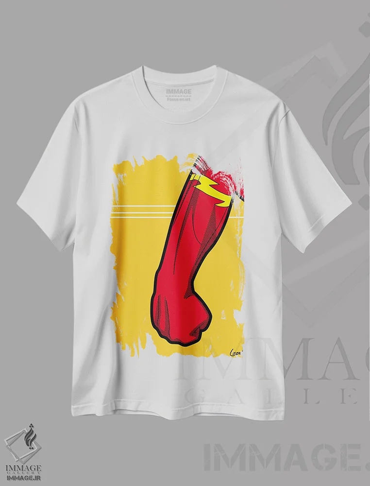تیشرت سفید طرح دار صبح آنی شماره ۳، هنر فاخر معاصر اثر گرگوار "لئون" گیمن | immage.ir