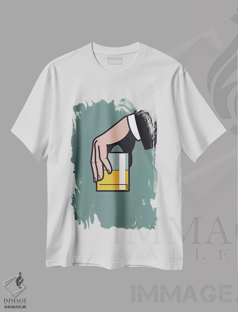 تیشرت سفید طرح دار مد من شمارهٔ ۲، هنر فاخر معاصر اثر گرگوار "لئون" گیمن | immage.ir