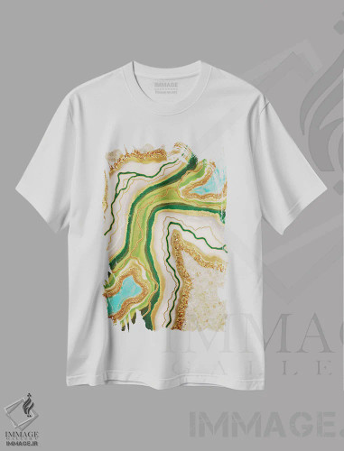 تیشرت سفید طرح دار مهر اجدادی، هنر فاخر معاصر اثر گوگا استودیو | فروشگاه ایماژ
