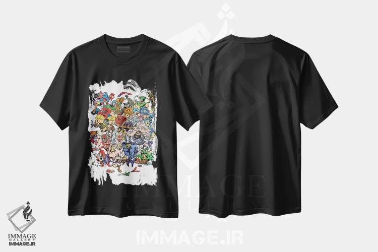 تیشرت مشکی طرح دار اربابان جهان، هنر دیجیتال اثر الکس گالگو | immage.ir