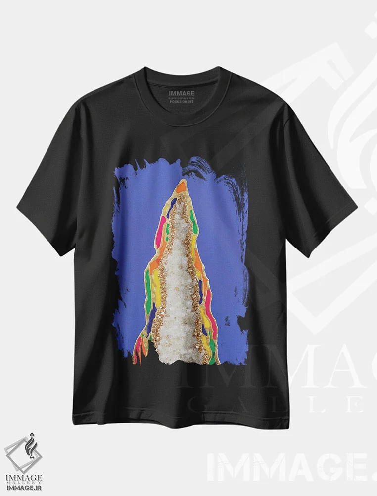 تیشرت مشکی طرح دار آزادی، آبستره اثر گوگا استودیو | immage.ir