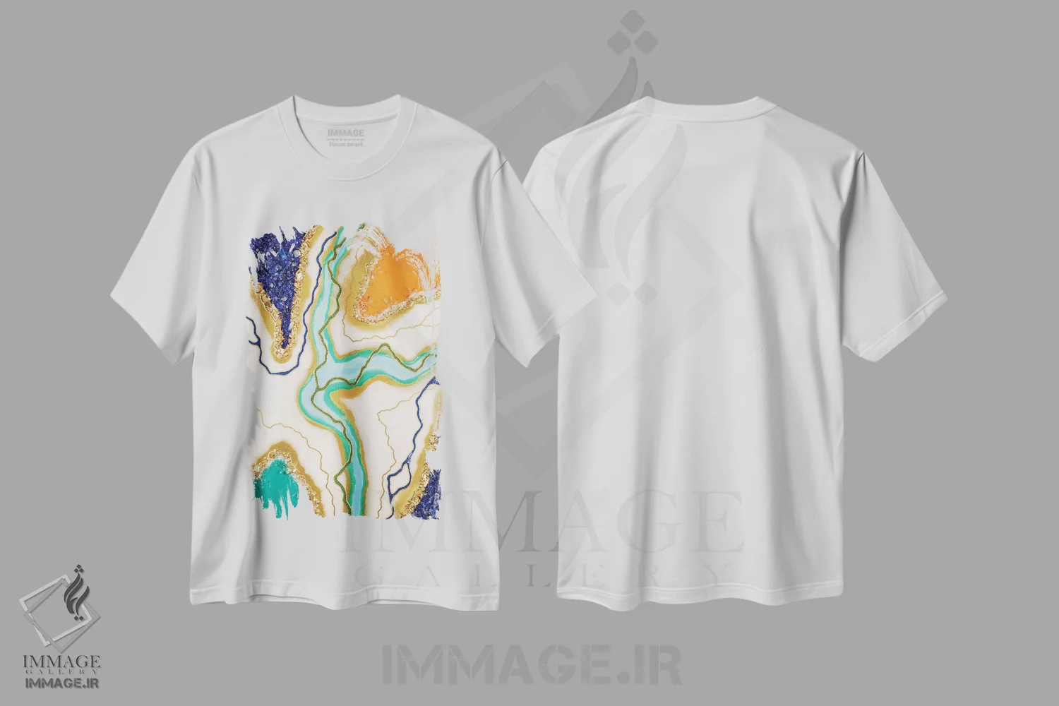 تیشرت سفید طرح دار یادگار تولوم، هنر فاخر معاصر اثر گوگا استودیو | immage.ir