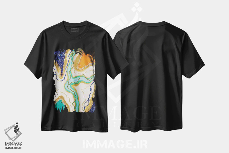 تیشرت مشکی طرح دار یادگار تولوم، هنر فاخر معاصر اثر گوگا استودیو | فروشگاه ایماژ