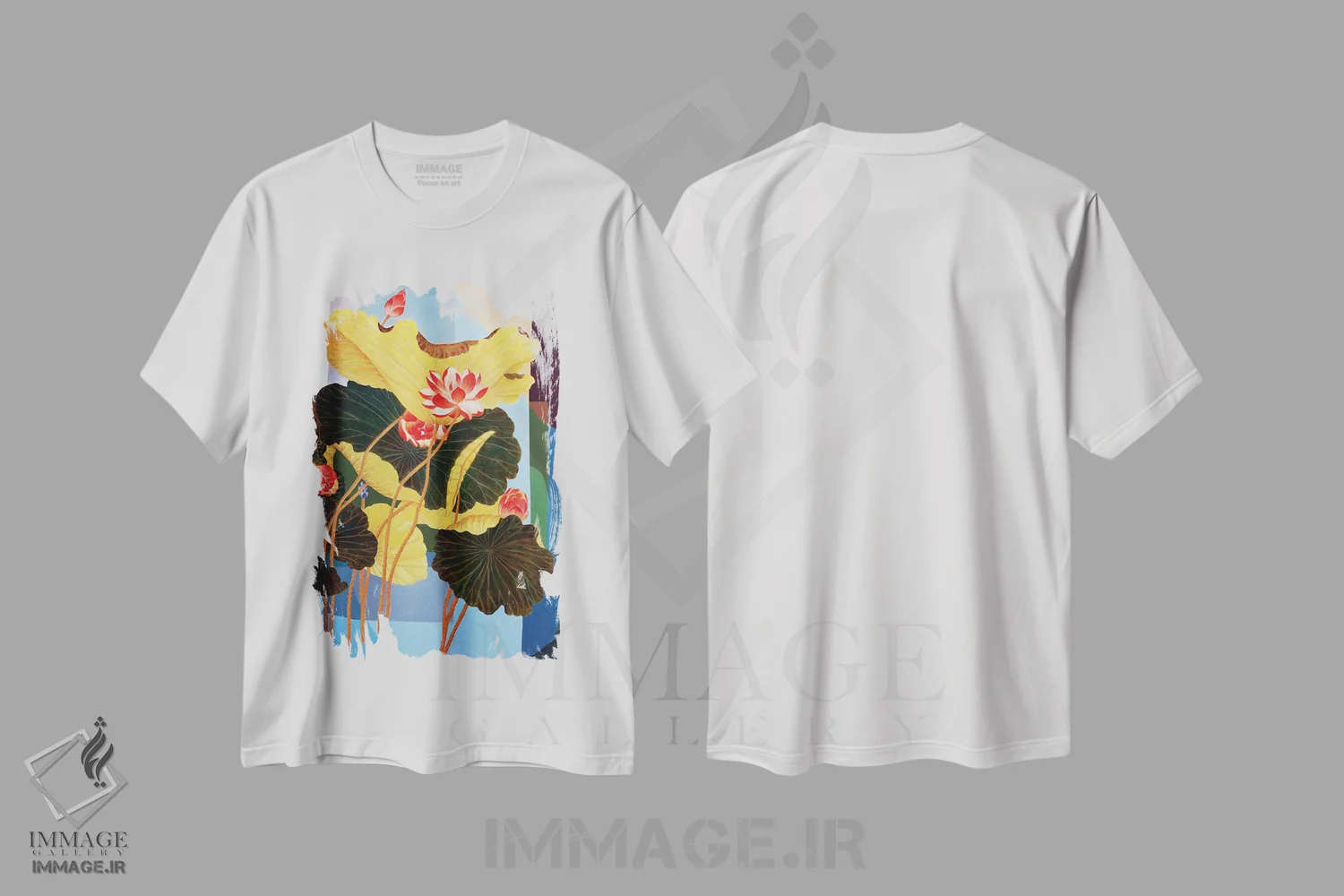 تیشرت سفید طرح دار بازیابی II، هنر فاخر معاصر اثر گوئیگن ژا | فروشگاه ایماژ