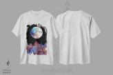 تیشرت سفید طرح دار ماه کامل ۱۸، تزئینی اثر گب فرناندو | immage.ir