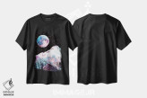 تیشرت مشکی طرح دار ماه کامل ۱۷، تزئینی اثر گب فرناندو | immage.ir