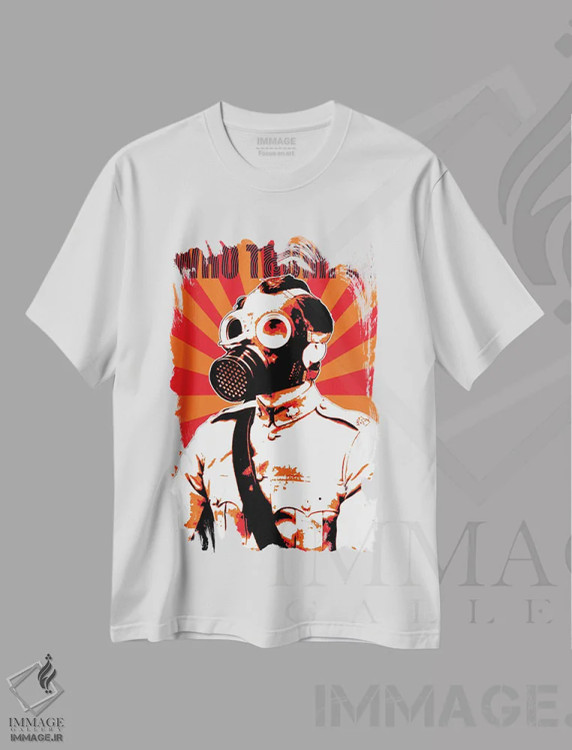 تیشرت سفید طرح دار چه کسی غالب شد؟، هنر فاخر معاصر اثر گری هاگبن | فروشگاه ایماژ