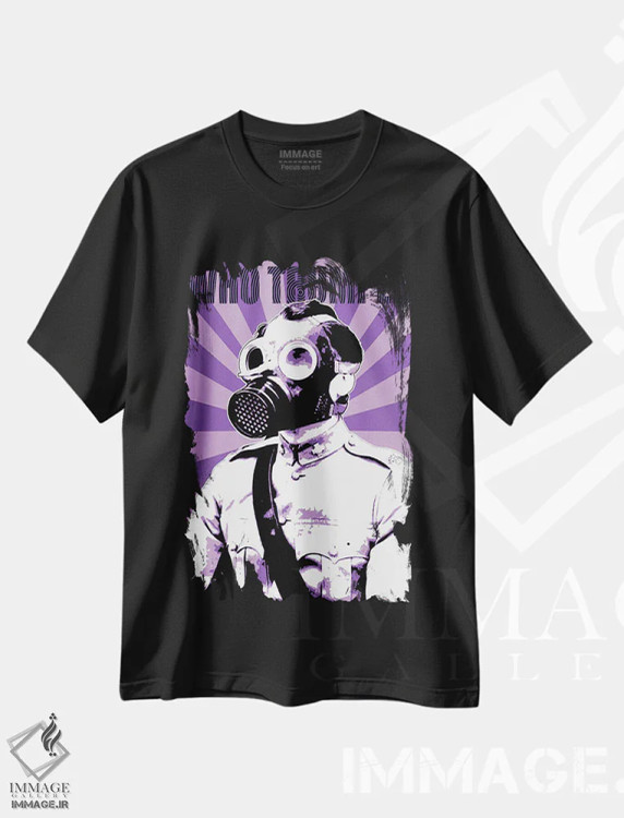 تیشرت مشکی طرح دار چه کسی غالب شد؟، هنر فاخر معاصر اثر گری هاگبن | فروشگاه ایماژ