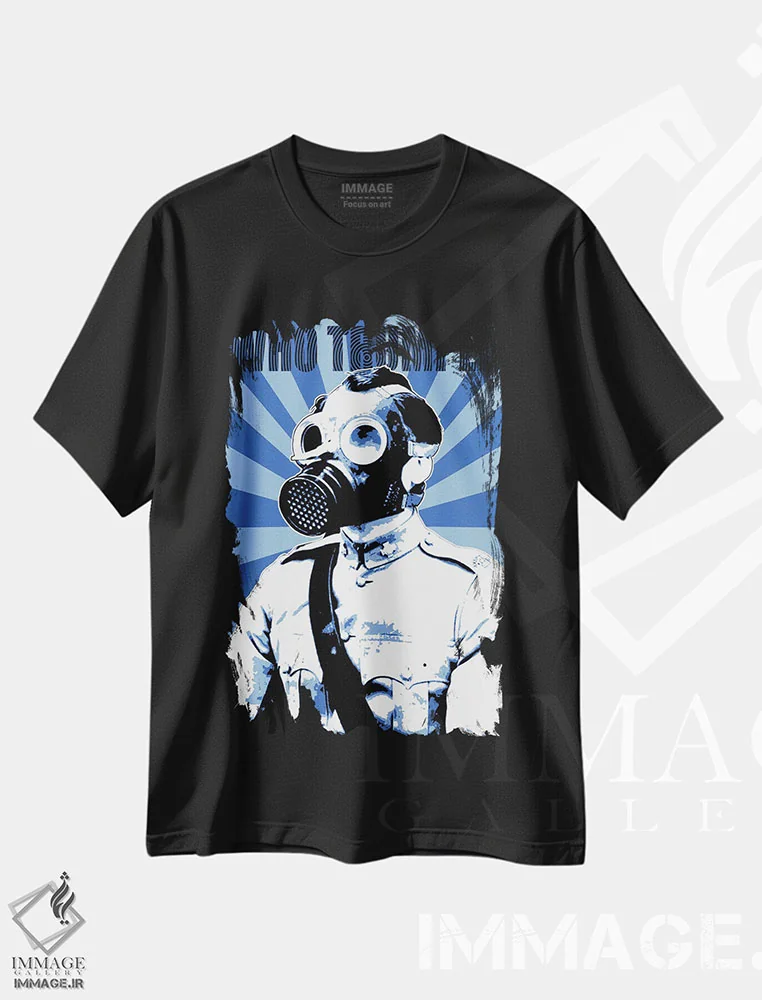 تیشرت مشکی طرح دار چه کسی غالب شد؟، هنر فاخر معاصر اثر گری هاگبن | فروشگاه ایماژ