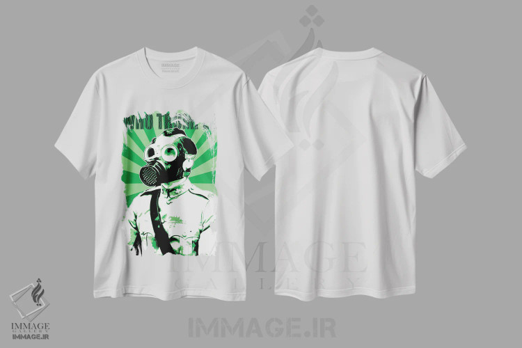 تیشرت سفید طرح دار چه کسی غالب شد؟، هنر فاخر معاصر اثر گری هاگبن | فروشگاه ایماژ