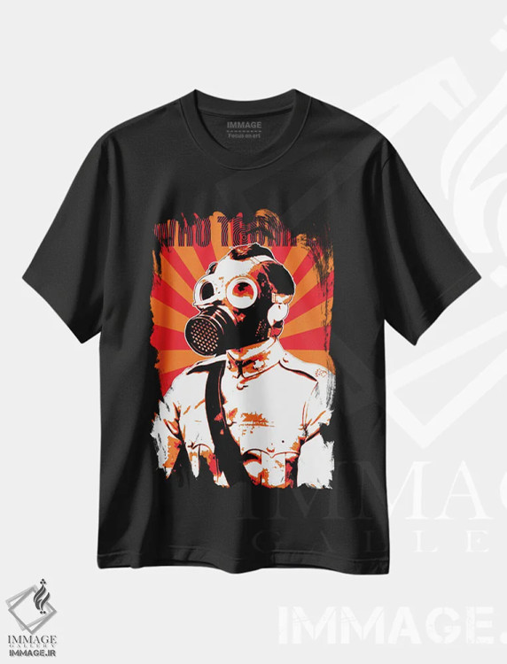 تیشرت مشکی طرح دار چه کسی غالب شد؟، هنر فاخر معاصر اثر گری هاگبن | immage.ir