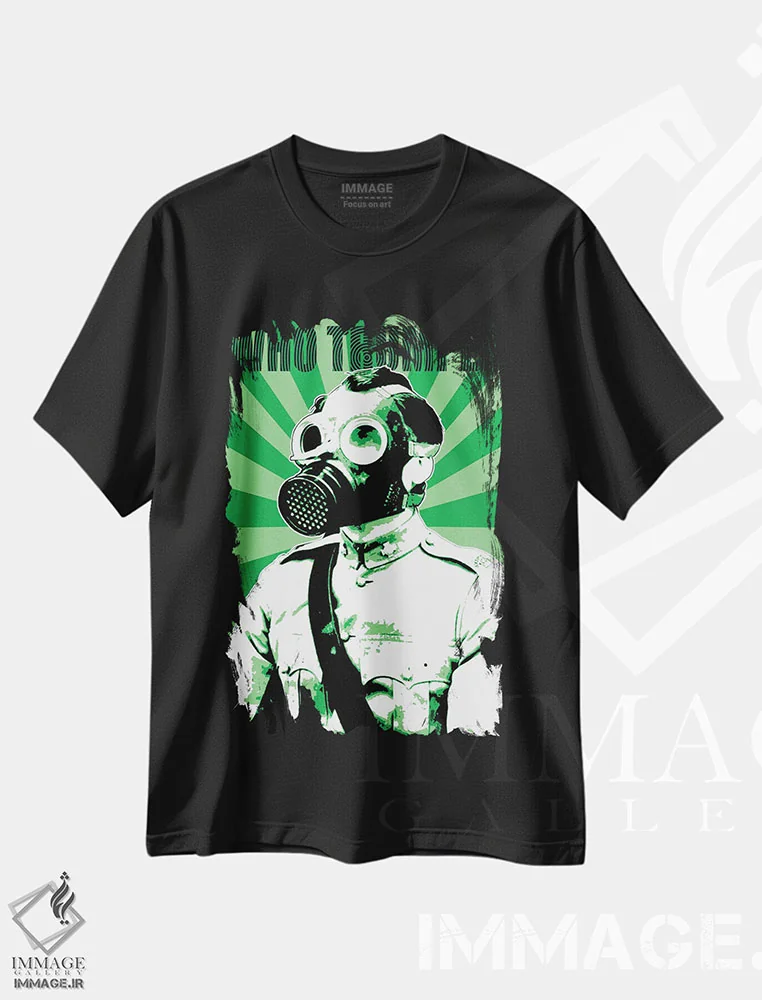 تیشرت مشکی طرح دار چه کسی غالب شد؟، هنر فاخر معاصر اثر گری هاگبن | immage.ir