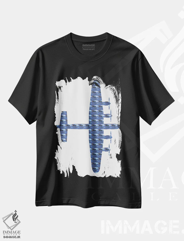 تیشرت مشکی طرح دار لنکستر، دکور معاصر اثر گری هاگبن | immage.ir