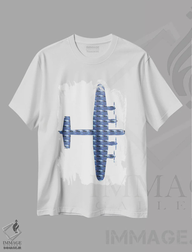 تیشرت سفید طرح دار لنکستر، دکور معاصر اثر گری هاگبن | فروشگاه ایماژ