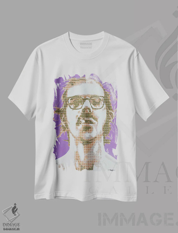 تیشرت سفید طرح دار چاک کلوز، مدیوم اثر گری هاگبن | فروشگاه ایماژ