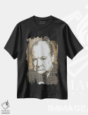 تیشرت مشکی طرح دار چرچیل، مدیوم اثر گری هاگبن | immage.ir
