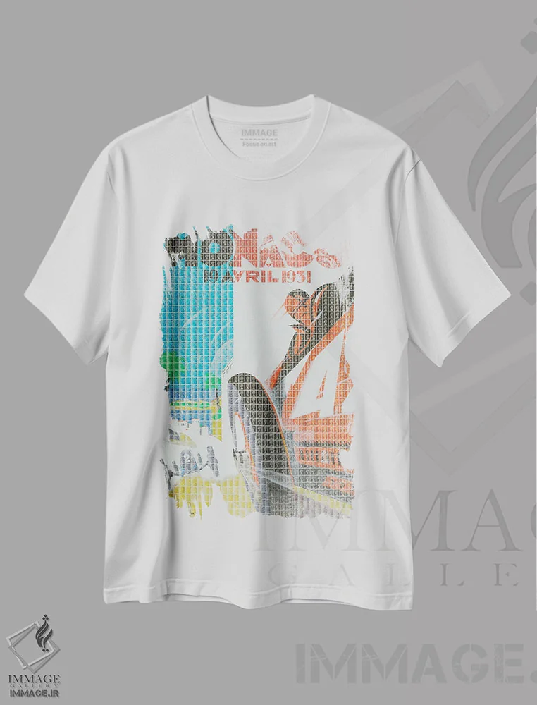 تیشرت سفید طرح دار موناکو XXXI، مدیوم اثر گری هاگبن | immage.ir