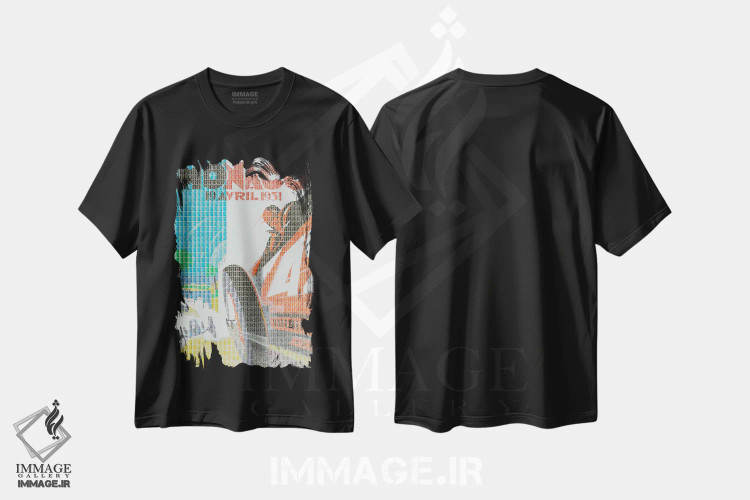 تیشرت مشکی طرح دار موناکو XXXI، مدیوم اثر گری هاگبن | فروشگاه ایماژ