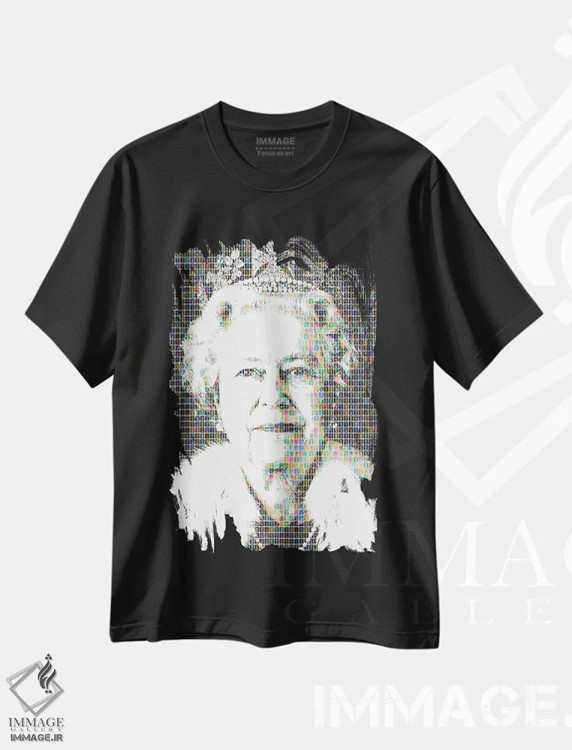 تیشرت مشکی طرح دار خدا نگهدار، هنر فاخر معاصر اثر گری هاگبن | فروشگاه ایماژ