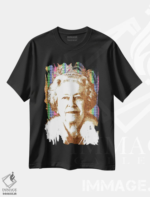 تیشرت مشکی طرح دار لیز، هنر فاخر معاصر اثر گری هاگبن | فروشگاه ایماژ