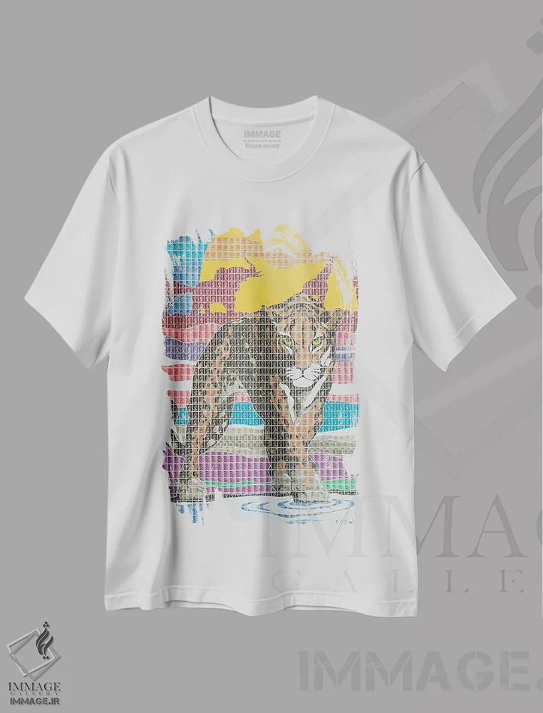تیشرت سفید طرح دار سافاری آفریقایی، مدیوم اثر گری هاگبن | immage.ir