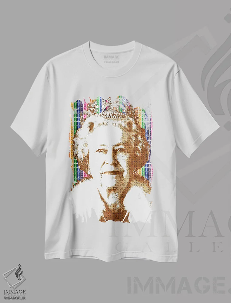 تیشرت سفید طرح دار لیز، هنر فاخر معاصر اثر گری هاگبن | immage.ir