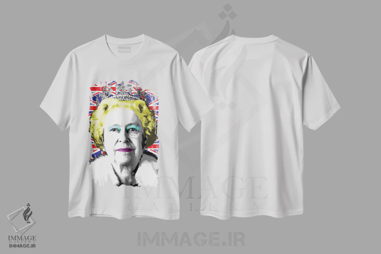 تیشرت سفید طرح دار پرچم لیز، هنر فاخر معاصر اثر گری هاگبن | فروشگاه ایماژ