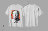 تیشرت سفید طرح دار مرلین مائو، هنر فاخر معاصر اثر گری هاگبن | فروشگاه ایماژ