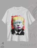 تیشرت سفید طرح دار مرلین ترامپ، هنر فاخر معاصر اثر گری هاگبن | فروشگاه ایماژ