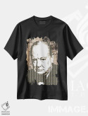 تیشرت مشکی طرح دار چرچیل، هنر فاخر معاصر اثر گری هاگبن | فروشگاه ایماژ