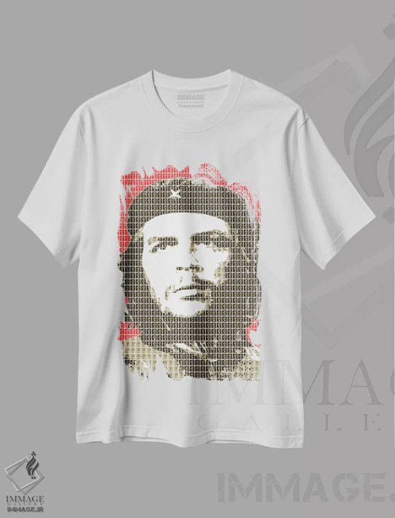 تیشرت سفید طرح دار انقلاب قرمز، هنر فاخر معاصر اثر گری هاگبن | فروشگاه ایماژ