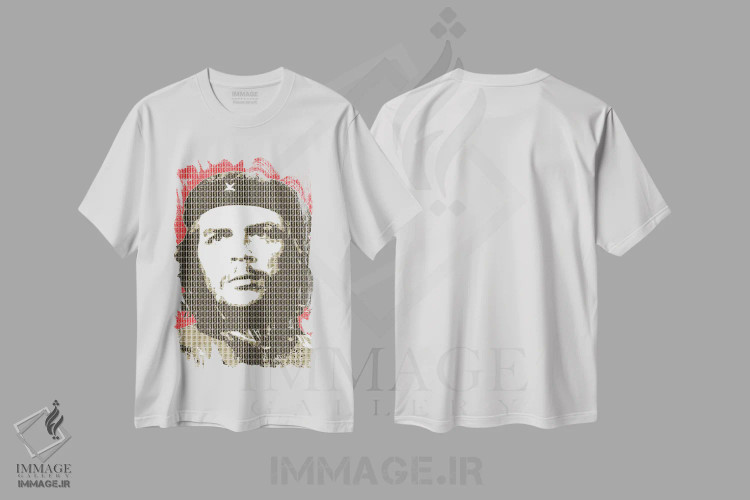 تیشرت سفید طرح دار انقلاب قرمز، هنر فاخر معاصر اثر گری هاگبن | فروشگاه ایماژ