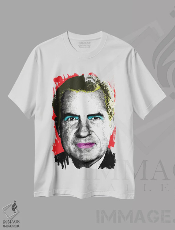 تیشرت سفید طرح دار تریسی دیکی مونرو، هنر فاخر معاصر اثر گری هاگبن | immage.ir